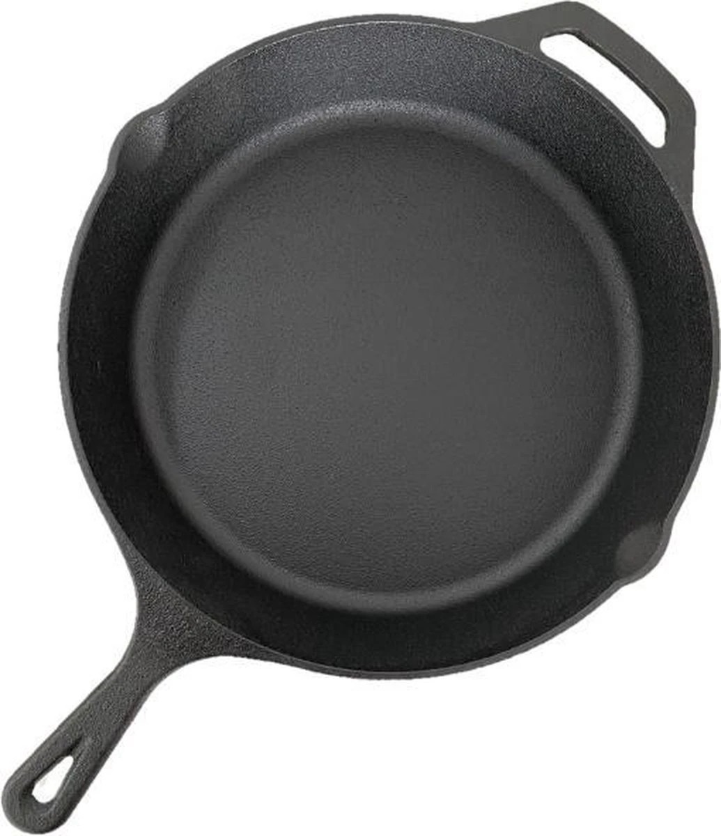 Gietijzeren Pan - Skillet - 30 Cm - Preseasoned 3 Gietijzeren Pan - Skillet - 30 Cm - Preseasoned