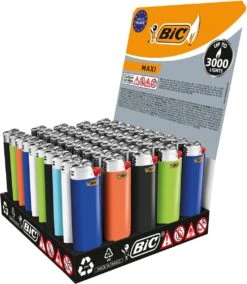 BIC Lighter Aansteker Maxi J26 Display(50stuks) 8 BIC Lighter Aansteker Maxi J26 Display(50stuks) -Keukengrill Winkel 1045x1200