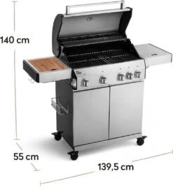 Burnhard Gas BBQ Big FRED Deluxe - 4 Branders - Incl. Keramische Infraroodbrander & Afdekhoes - Deluxe 41 Burnhard Gas BBQ Big FRED Deluxe - 4 Branders - Incl. Keramische Infraroodbrander & Afdekhoes - Deluxe -Keukengrill Winkel 1063x1200 5