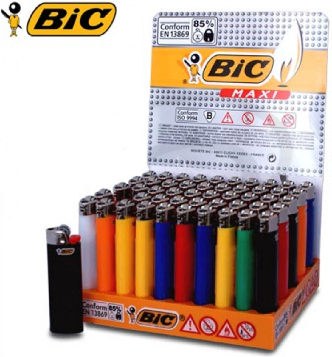 BIC Lighter Aansteker Maxi J26 Display(50stuks) 6 BIC Lighter Aansteker Maxi J26 Display(50stuks) - Afbeelding 4
