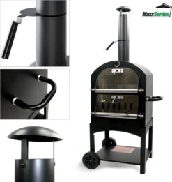 MaxxGarden Pizza Oven Buiten - Houtskool – Incl. Pizzasteen - 45x65x158cm -Keukengrill Winkel 1137x1200 4