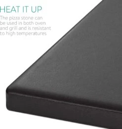 Navaris Pizzasteen XL Voor Oven En Barbecue - Rechthoekige Pizzaplaat 38 X 30 Cm - Inclusief Receptenboek - Keramisch Geglazuurd - Zwart -Keukengrill Winkel 1142x1200 2