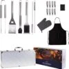 BBQ Accesoires Gereedschapset Koffer Set Tang Borstel Schort Barbecue Dagdeals - Chef Cook BBQ Accessoires Set -Keukengrill Winkel 1183x1200 4