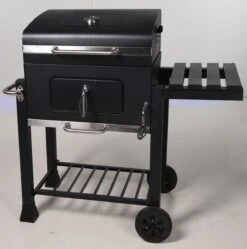 Houtskool BBQ Op Wielen + Tafel | Mat Zwart - X86000060 -Keukengrill Winkel 1190x1200