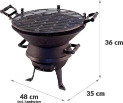 Potkachel Houtskoolbarbecue - 35 Cm - Gietijzer 8 Potkachel Houtskoolbarbecue - 35 Cm - Gietijzer -Keukengrill Winkel 1200x1000 1