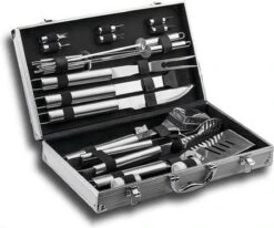 Sens Design BBQ Accesoires - 18 Delig - BBQ Gereedschapset Koffer