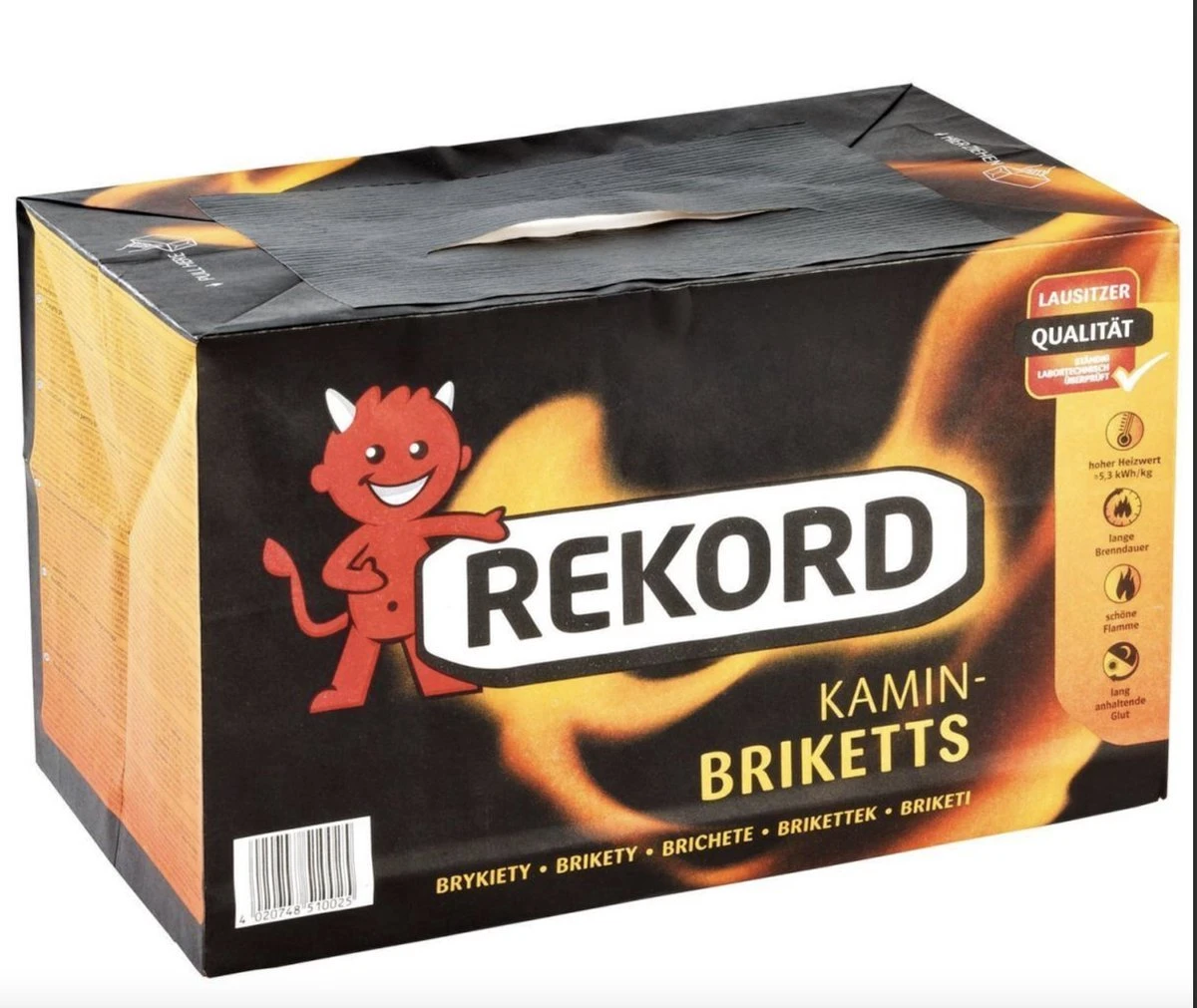 Bruinkoolbriket 10 Kg REKORD- Briketten - Brandhout-briketten Geperst -houtkachel 10kg - 18stk 4 Bruinkoolbriket 10 Kg REKORD- Briketten - Brandhout-briketten Geperst -houtkachel 10kg - 18stk - Afbeelding 2