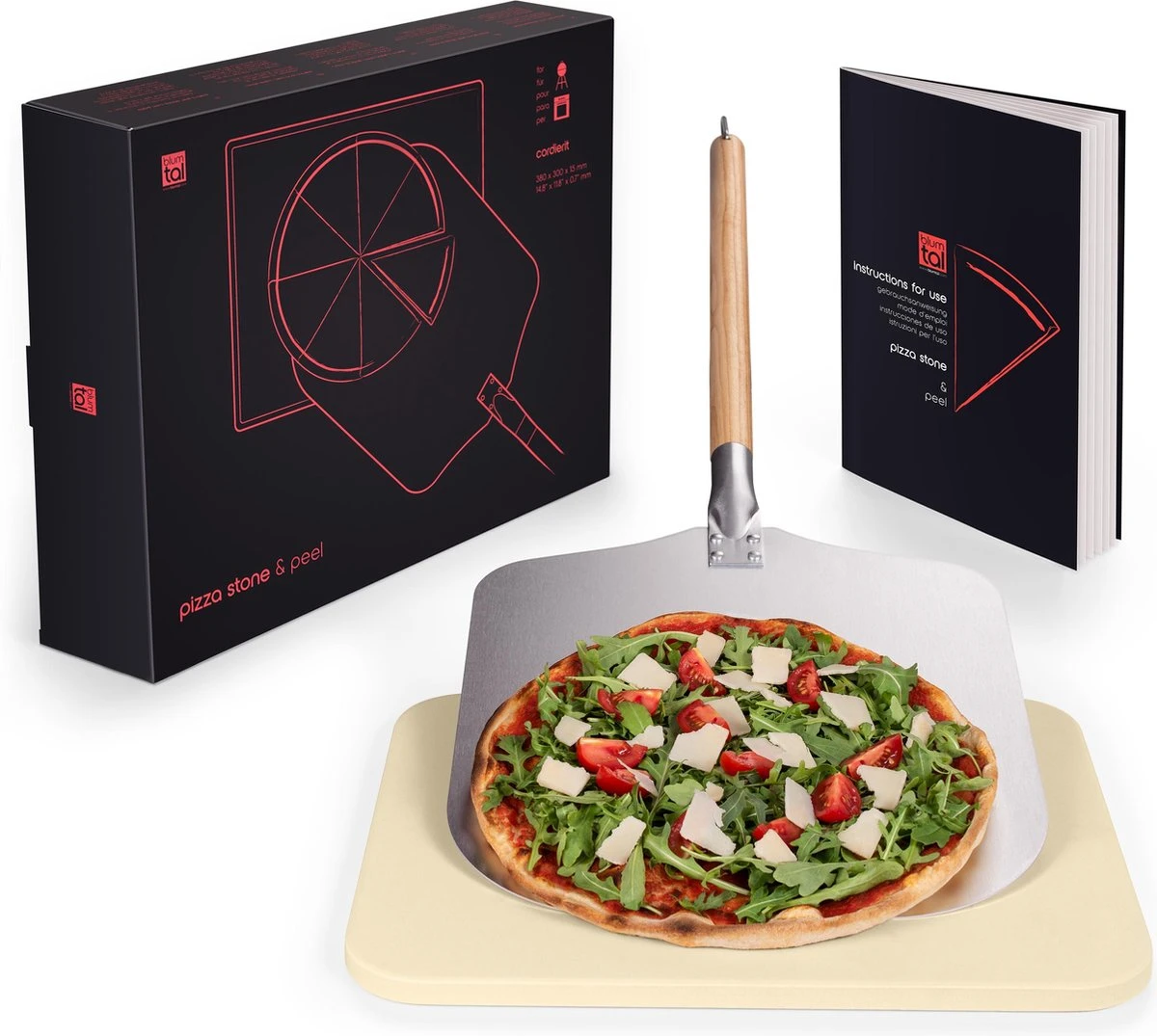 Blumtal - Pizzasteen Met XL Pizza Schep - Professionele Pizza Set - Cordieriet Pizza Stone 3 Blumtal - Pizzasteen Met XL Pizza Schep - Professionele Pizza Set - Cordieriet Pizza Stone