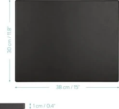 Navaris Pizzasteen XL Voor Oven En Barbecue - Rechthoekige Pizzaplaat 38 X 30 Cm - Inclusief Receptenboek - Keramisch Geglazuurd - Zwart -Keukengrill Winkel 1200x1093