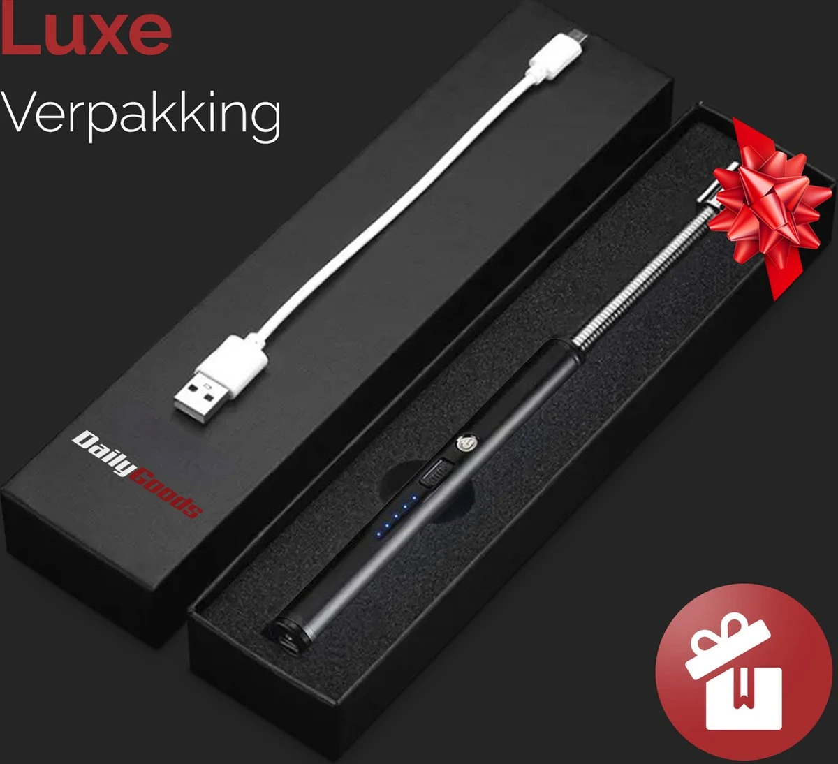 Dailygoods® Elektrische Aansteker - Plasma Aansteker - Oplaadbaar - Gift Set - Zwart 7 Dailygoods® Elektrische Aansteker - Plasma Aansteker - Oplaadbaar - Gift Set - Zwart - Afbeelding 5