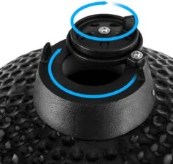 Patton - Kamado 21" - Premium Black - Keramische Barbecue - Incl. Bluetooth Kerntemperatuurmeter - LED Verlichting - Large - Compleet - Zwart -Keukengrill Winkel 1200x1137