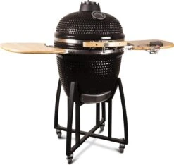 Patton - Kamado 21" - Premium Black - Keramische Barbecue - Incl. Bluetooth Kerntemperatuurmeter - LED Verlichting - Large - Compleet - Zwart -Keukengrill Winkel 1200x1139