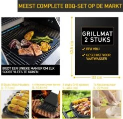 Saveur Royal® 35-delige Barbecue Gereedschapset In Roestvrij Staal - BBQ Grill Set Met Draagtas - Barbecuegerei-sets - Barbecue Accessoires Gereedschap - 35-delig 21 Saveur Royal® 35-delige Barbecue Gereedschapset In Roestvrij Staal - BBQ Grill Set Met Draagtas - Barbecuegerei-sets - Barbecue Accessoires Gereedschap - 35-delig -Keukengrill Winkel 1200x1162 3