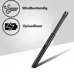 Oplaadbare Lange Dunne Elektrische Aansteker - Duurzame Plasma Aansteker - Inclusief Cadeauverpakking - BBQ – Kaarsen - Zwart -Keukengrill Winkel 1200x1177 1