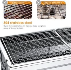 Uten - Houtskoolbarbecue - Opvouwbare Barbecue - Houtskoolbarbecues - Draagbare Camping Barbecue - 430 Roestvrij Staal Grill BBQ - 5-10 Persoon Tuin Buitenfeest - Zilver 16 Uten - Houtskoolbarbecue - Opvouwbare Barbecue - Houtskoolbarbecues - Draagbare Camping Barbecue - 430 Roestvrij Staal Grill BBQ - 5-10 Persoon Tuin Buitenfeest - Zilver -Keukengrill Winkel 1200x1184 2