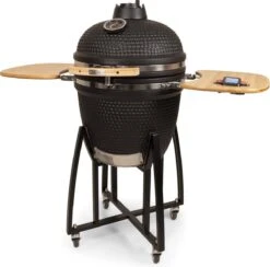 Patton - Kamado 21" - Premium Black - Keramische Barbecue - Incl. Bluetooth Kerntemperatuurmeter - LED Verlichting - Large - Compleet - Zwart -Keukengrill Winkel 1200x1184 3