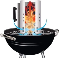Kolen Starter GROOT - Brikettenstarter Met Veiligheidshandgreep - Snelstarter Voor Barbecue - BBQ Houtskool Starter -Keukengrill Winkel 1200x1187