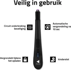 Oplaadbare Lange Elektrische Aansteker - Zwart - Duurzame Plasma Aansteker - Inclusief Cadeauverpakking - BBQ - Kaarsen 13 Oplaadbare Lange Elektrische Aansteker - Zwart - Duurzame Plasma Aansteker - Inclusief Cadeauverpakking - BBQ - Kaarsen -Keukengrill Winkel 1200x1190