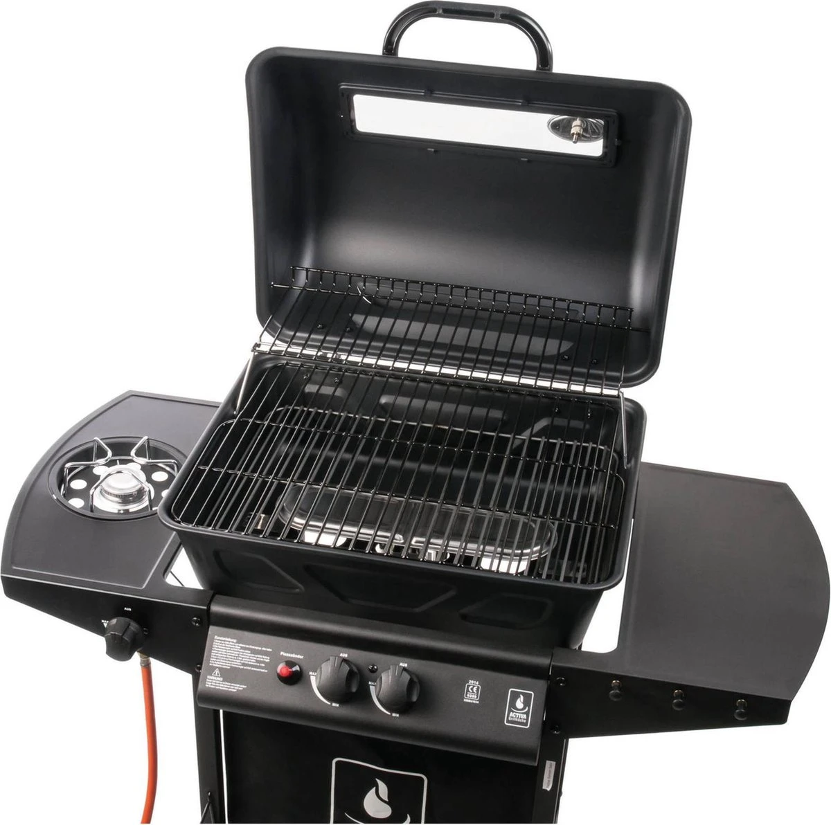 Halifax Gasbarbecue 5,5 KW - Buitenkeuken Met Lavasteen Grillplaat En Gaspit - 100x98 Cm 4 Halifax Gasbarbecue 5,5 KW - Buitenkeuken Met Lavasteen Grillplaat En Gaspit - 100x98 Cm - Afbeelding 2