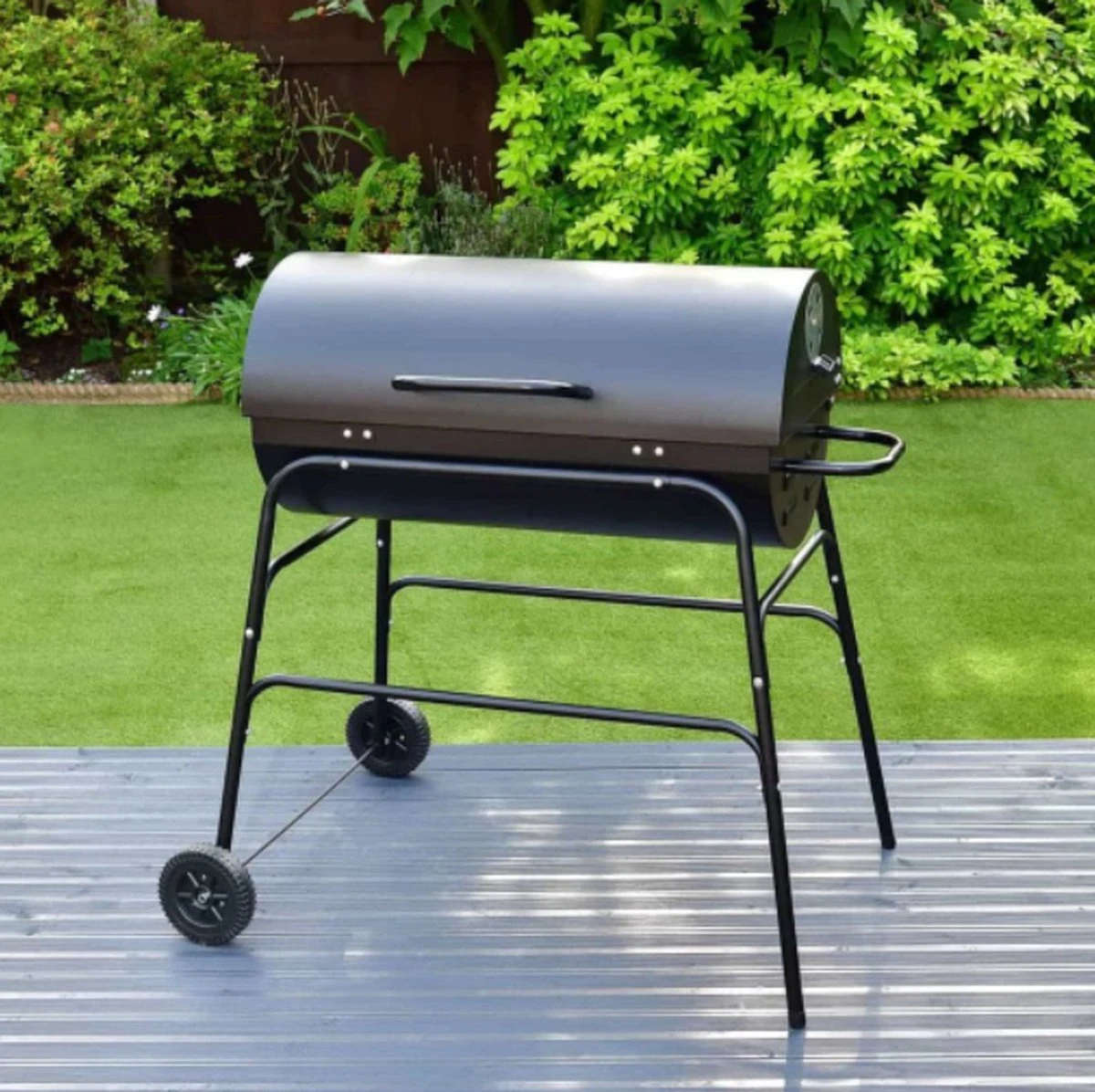 BBQ XL Houtskoolbarbecue - Cilindervorm - Grilloppervlak (LxB) 71 X 35 Cm - Zwart 8 BBQ XL Houtskoolbarbecue - Cilindervorm - Grilloppervlak (LxB) 71 X 35 Cm - Zwart - Afbeelding 6