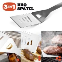 Squago BBQ Accesoires XXL Set Met Schort - Gereedschap - Gereedschapset Tang Borstel Mat -Keukengrill Winkel 1200x1198