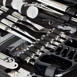 Mountain Jack® 40-Delige Luxe BBQ Grill Accessoires Set In Roestvrij Staal – Barbecue Gereedschap – Tangenset, Vlees Thermometer, Vleestang, Borstel, Spiezen, Vleesmes, Vleesvork 20 Mountain Jack® 40-Delige Luxe BBQ Grill Accessoires Set In Roestvrij Staal – Barbecue Gereedschap – Tangenset, Vlees Thermometer, Vleestang, Borstel, Spiezen, Vleesmes, Vleesvork -Keukengrill Winkel 1200x1199 2