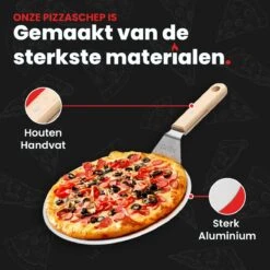 GrillX Pizzaschep Met Pizzasnijder - 30cm - In Luxe Doos - Pizzaspatel Voor BBQ & Oven - BBQ Accesoires Gereedschap -Keukengrill Winkel 1200x1200 143