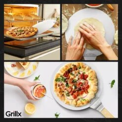 GrillX Pizzaschep Met Pizzasnijder - 30cm - In Luxe Doos - Pizzaspatel Voor BBQ & Oven - BBQ Accesoires Gereedschap -Keukengrill Winkel 1200x1200 146
