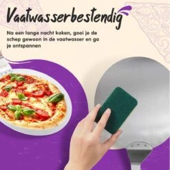Nowad Pizzaschep RVS Rond Voor BBQ En Oven - 30,5 Cm - Pizzaspatel - Taartschep - Houten Handvat - Ophangbaar - Rond - Vaatwasbestendig - Keukenaccessoires -Keukengrill Winkel 1200x1200 184