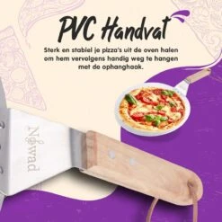 Nowad Pizzaschep RVS Rond Voor BBQ En Oven - 30,5 Cm - Pizzaspatel - Taartschep - Houten Handvat - Ophangbaar - Rond - Vaatwasbestendig - Keukenaccessoires -Keukengrill Winkel 1200x1200 185