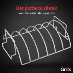 GrillX Sparerib Rek BBQ - Rib Rack Houder - Barbecue Spareribs Rek - BBQ Accesoires -Keukengrill Winkel 1200x1200 20
