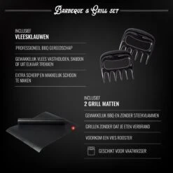 Mountain Jack® 40-Delige Luxe BBQ Grill Accessoires Set In Roestvrij Staal – Barbecue Gereedschap – Tangenset, Vlees Thermometer, Vleestang, Borstel, Spiezen, Vleesmes, Vleesvork 19 Mountain Jack® 40-Delige Luxe BBQ Grill Accessoires Set In Roestvrij Staal – Barbecue Gereedschap – Tangenset, Vlees Thermometer, Vleestang, Borstel, Spiezen, Vleesmes, Vleesvork -Keukengrill Winkel 1200x1200 202