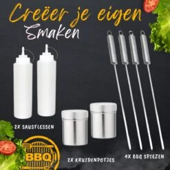 BBQ Gereedschapset - Opbergtas - BBQ Accessoires - BBQ Tang - BBQ Set - BBQ Borstel - BBQ Gereedschap - Roestvrij Staal -Keukengrill Winkel 1200x1200 230
