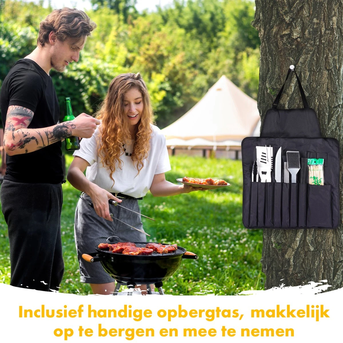 BBQ Accesoires Set Gereedschap Tang Borstel Barbecue Kookgerei - 10 Delig 6 BBQ Accesoires Set Gereedschap Tang Borstel Barbecue Kookgerei - 10 Delig - Afbeelding 4