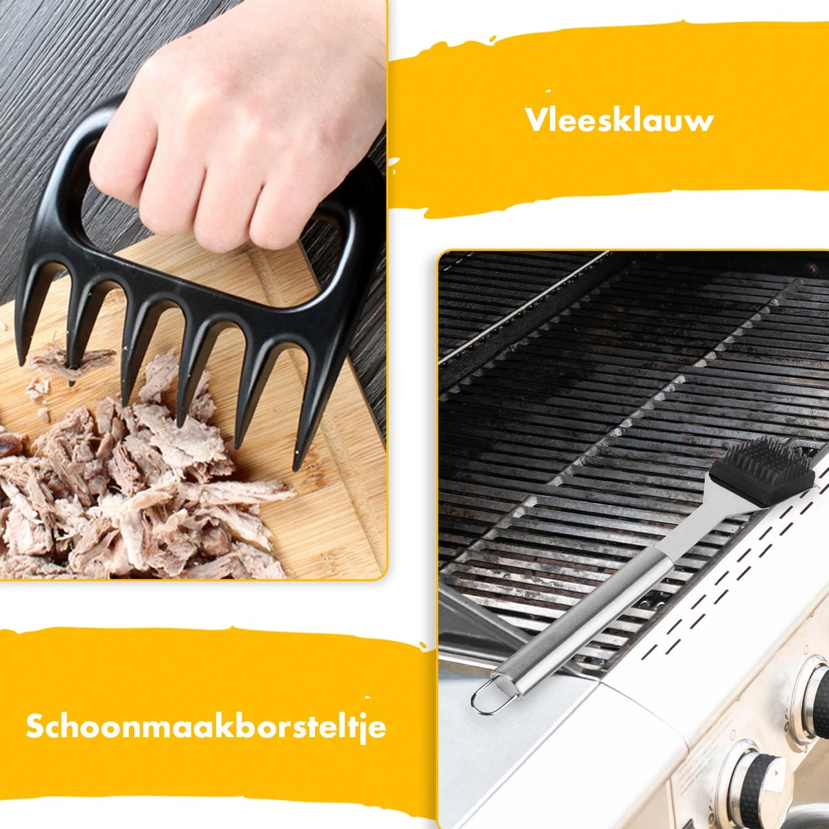 BBQ Accesoires Set Gereedschap Tang Borstel Barbecue Kookgerei - 10 Delig 9 BBQ Accesoires Set Gereedschap Tang Borstel Barbecue Kookgerei - 10 Delig - Afbeelding 7