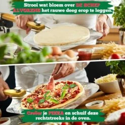Ecowize Pizzaschep Voor BBQ En Oven - Aluminium Pizzaspatel Vierkant 30cm Met Inklapbaar Handvat - Met Extra Professionele Pizzasnijder -Keukengrill Winkel 1200x1200 242