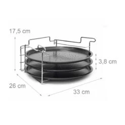Relaxdays 3 Pizaplaten Met Pizzarek, Pizza Bakplaat Rond 33 Cm, Pizzaplaat 3stuk -Keukengrill Winkel 1200x1200 265