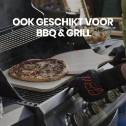 Buxibo 2in1 Pizzasteen - Voor BBQ & Oven - Inclusief Serveer Plank - Pizzabord/Pizzaplank - 30.5 X 38.1 X 1.4 Cm -Keukengrill Winkel 1200x1200 270