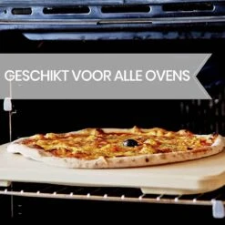 Buxibo 2in1 Pizzasteen - Voor BBQ & Oven - Inclusief Serveer Plank - Pizzabord/Pizzaplank - 30.5 X 38.1 X 1.4 Cm -Keukengrill Winkel 1200x1200 271