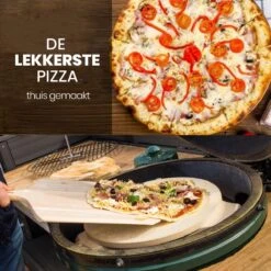 Buxibo 2in1 Pizzasteen - Voor BBQ & Oven - Inclusief Serveer Plank - Pizzabord/Pizzaplank - 30.5 X 38.1 X 1.4 Cm -Keukengrill Winkel 1200x1200 276
