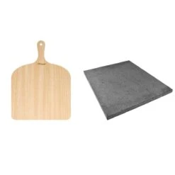 ETNA Pizza Set - Grote Pizzasteen & GRATIS Pizzaschep - 30 Cm X 38 Cm - Echt Italiaanse Pizzasteen - Broodbaksteen - BBQ Pizzasteen - Gemaakt Van Lavasteen Uit De Etna - Non-stick - Eppicotispai -Keukengrill Winkel 1200x1200 298