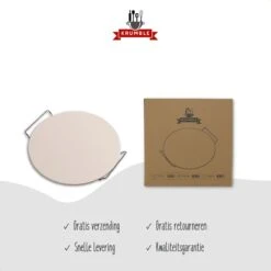 Pizzasteen BBQ & Oven | Pizzaplaat Voor De Lekkerste Bereiding Van Een Pizza Op Jouw Barbecue Of In De Oven | Pizza Stone Rond | Medium (33 Cm) -Keukengrill Winkel 1200x1200 317