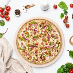 MaxxHome Pizzasteen - BBQ Steen - Pizzasteen Voor De Lekkerste Bereiding Van Een Pizza Op Jouw Barbecue Of In De Oven - Pizza Steen Rond - Medium (33 Cm) -Keukengrill Winkel 1200x1200 321