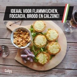 Gadgy Pizzasteen Met Pizzaschep – Cordieriet Voor Knapperige Pizzabodem – Pizzasteen Voor BBQ, Oven Of Kamado - Pizzaspatel - Pizza Set -Keukengrill Winkel 1200x1200 351