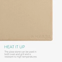 Navaris Pizzasteen XL Voor Oven En Barbecue - Rechthoekige Pizzaplaat 38 X 30 Cm - Inclusief Pizzaschep Met Extra Lang Handvat En Receptenboek -Keukengrill Winkel 1200x1200 355