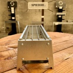 Spiedini Saté-bbq Bali 40 Mini - Kleine, Smalle Houtskoolbarbecue Met Horizontaal Rooster Voor Sate Of Andere Spiesjes - 40 Cm Lang, 11 Cm Breed, 14 Cm Hoog - Ideaal Voor Tuin- Of Open Haard, Of Balkon - Materiaal: Gealuminiseerd Ijzer -Keukengrill Winkel 1200x1200 456