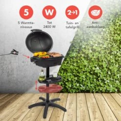 KitchenBrothers Elektrische BBQ - Met Grillplaat - Anti-aanbaklaag - Incl. Plank/Houders - Grilloppervlak 46,5x33,8cm - Tot 300°C - 2400W - Zwart 14 KitchenBrothers Elektrische BBQ - Met Grillplaat - Anti-aanbaklaag - Incl. Plank/Houders - Grilloppervlak 46,5x33,8cm - Tot 300°C - 2400W - Zwart -Keukengrill Winkel 1200x1200 478