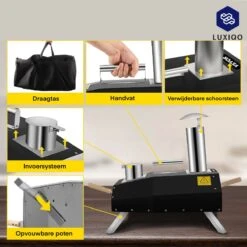 Vevor® Pizza Oven - Professionele Pizza Oven - Buitenkeuken - Pizza Gourmet - Barbecue - RVS - Tot 600°C - Met Draagtas -Keukengrill Winkel 1200x1200 505