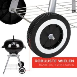 BBQ Collection Houtskoolbarbecue - Kogelbarbecue 45 X 60 Centimeter - Ronde Barbecue - Barbecue Op Wielen - Zwart - Metaal -Keukengrill Winkel 1200x1200 515