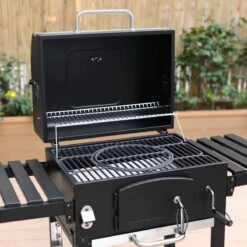 Alice's Garden Houtskool BBQ Bernard - Smoker - Verstelbare Houtskoolbak - Zwart -Keukengrill Winkel 1200x1200 518